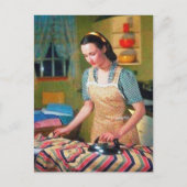 schattige  strijkster briefkaart (Voorkant)