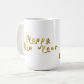 Schattige striphond met kerstmuts koffiemok (Voorkant links)