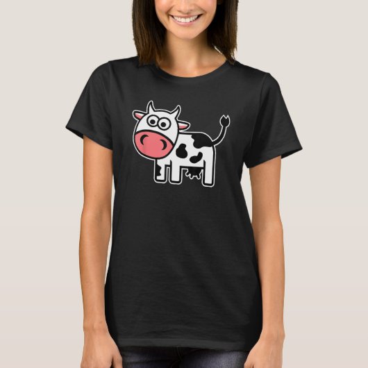 Schattige stripkoe t-shirt (Voorkant)