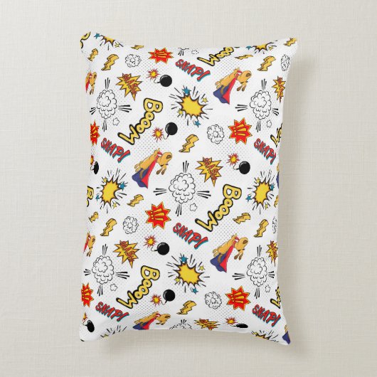 Schattige strippatroon accent kussen (Achterkant (Verticaal))