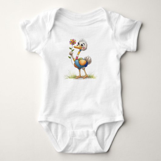 Schattige Struisvogel Romper (Voorkant)