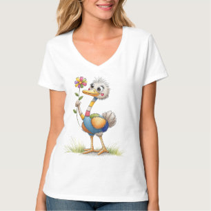 Schattige Struisvogel T-shirt
