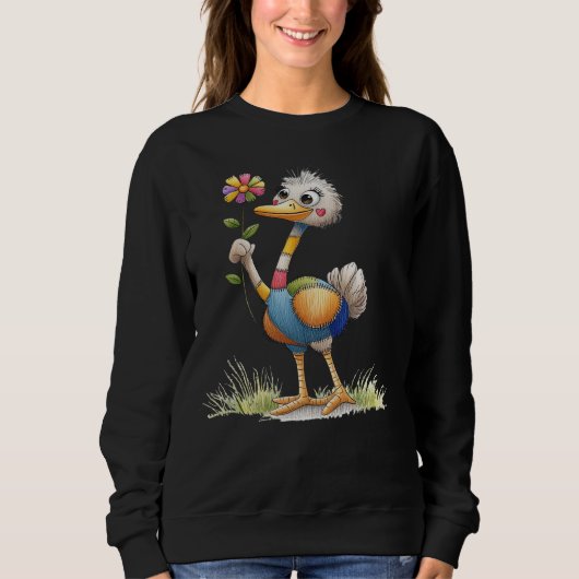 Schattige Struisvogel Trui (Voorkant)