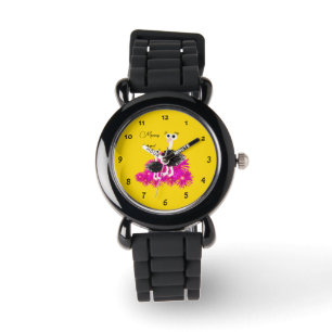 Schattige struisvogels  horloge