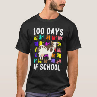 Schattige Student Kinderen Boerderij Dier Koe 100  T-shirt
