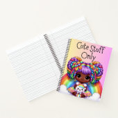 Schattige Stuff Only – Roze Kawaii Regenboog Notitieboek (Binnen)