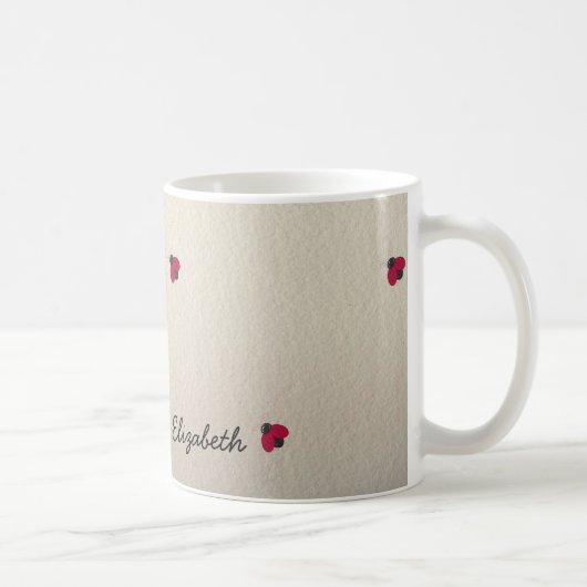 Schattige stut, Ladybug, Luminous-Personalized Koffiemok (Rechts)