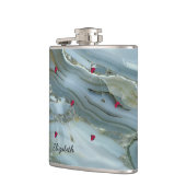 Schattige stut, ladybugs, marmer - op maat gemaakt heupfles (Links)