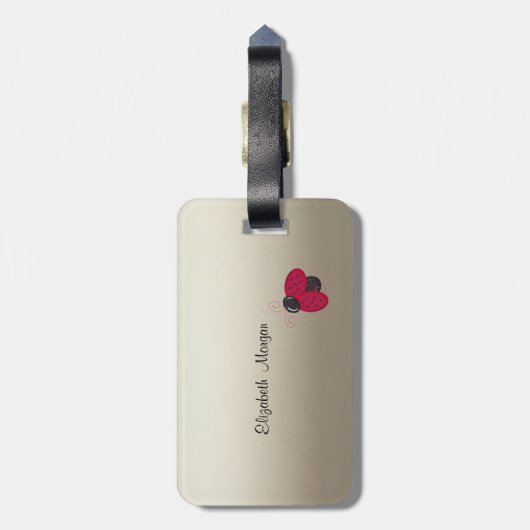 Schattige stut, luibugs, lumier-persoonlijk bagagelabel (Achterkant verticaal)