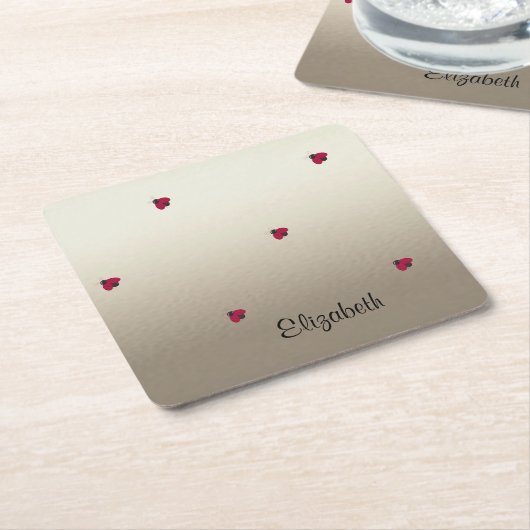 Schattige stut, luibugs, lumier-persoonlijk kartonnen onderzetters (Schuin)