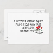 Schattige, "Succesvol huwelijk" quote Briefkaart (Voorkant / Achterkant)