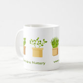Schattige succulent gepersonaliseerd groen Plant Koffiemok (Voorkant links)