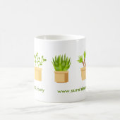 Schattige succulent gepersonaliseerd groen Plant Koffiemok (Center)