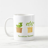 Schattige succulent gepersonaliseerd groen Plant Koffiemok (Links)