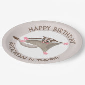 Schattige Sugar Glider Gepersonaliseerde cartoon V Papieren Bordje (Gekanteld)