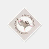 Schattige Sugar Glider Gepersonaliseerde cartoon V Servet (Hoek)