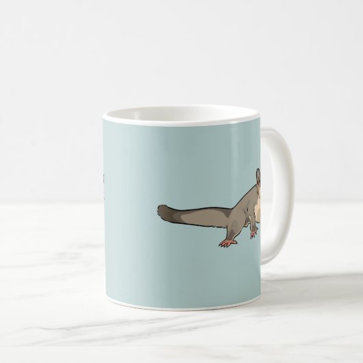 Schattige Sugar Glider mok Blauw (Voorkant rechts)