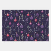 Schattige Sugar Plum Christmas Inpakpapier Vel (Voorkant)
