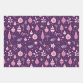 Schattige Sugar Plum Christmas Inpakpapier Vel (Voorkant)