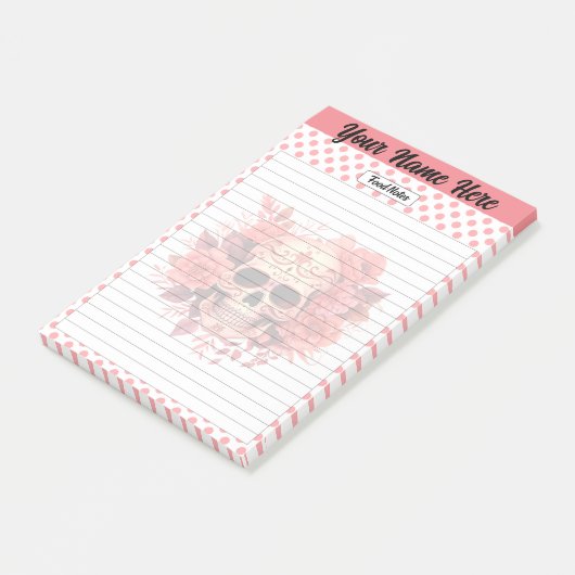 Schattige Sugar Skull Food Notes (Schuin)