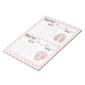 Schattige Sugar Skull Recept Kaart Notitieblok (Schuin)