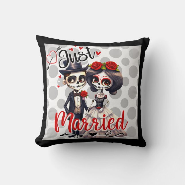 Schattige Sugar Skull Sierkussen (Voorkant)