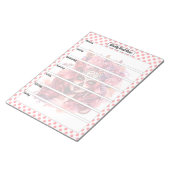 Schattige Sugar Skull Wekelijks Maaltijd Menu Notitieblok (Schuin)