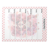 Schattige Sugar Skull Wekelijks Maaltijd Menu Notitieblok (Voorkant)