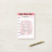 Schattige Sugar Skull Wekelijks Maaltijd Menu Post-it® Notes (Op bureau)