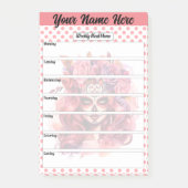 Schattige Sugar Skull Wekelijks Maaltijd Menu Post-it® Notes (Voorkant)