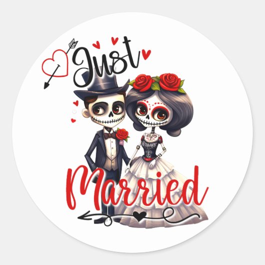 Schattige Suiker Schedel Ronde Sticker (Voorkant)