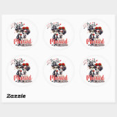 Schattige Suiker Schedel Ronde Sticker (Vel)
