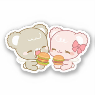 Schattige suikerbolletjes sticker