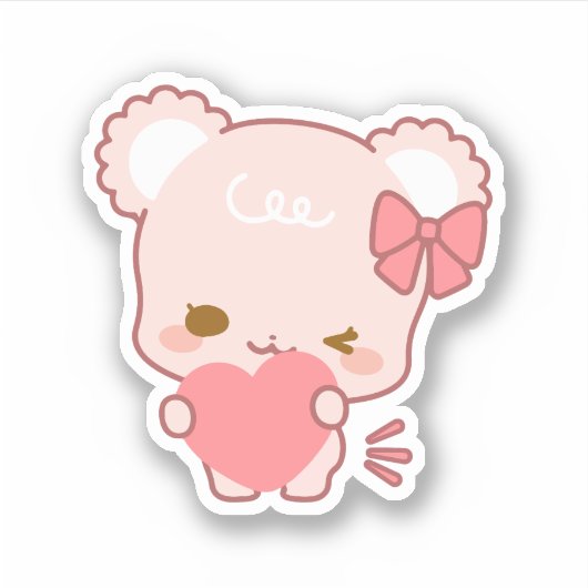 Schattige suikerbolletjes sticker (Voorkant)