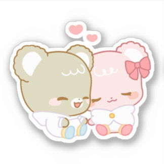 Schattige suikerbolletjes sticker