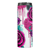 Schattige suikerschedel thermosbeker (Achterkant)