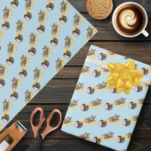 Schattige Suikerzweefvlieger Tropische Plumeria Bl Cadeaupapier