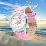 schattige Summer unicorn voegt kind toe aan meisje Horloge<br><div class="desc">schattige Summer unicorn voegt naam kind toe</div>