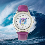 schattige Summer unicorn voegt kind toe aan meisje Horloge<br><div class="desc">schattige Summer unicorn voegt naam kind toe</div>