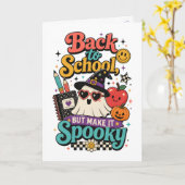 Schattige Summerween Leraar Terug naar School Grie Kaart (Gele Bloem)