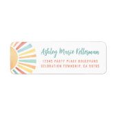 Schattige Sun-retouradres Etiket (Voorkant)