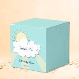 Schattige Sun Sunburst-Baby shower Bedankdoosjes