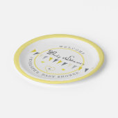 Schattige Sunny Elegance Bunting Baby shower Papieren Bordje (Gekanteld)