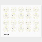 Schattige Sunny Elegance Bunting Baby shower Ronde Sticker (Vel)