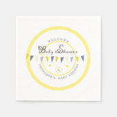 Schattige Sunny Elegance Bunting Baby shower Servet (Voorkant)