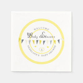Schattige Sunny Elegance Bunting Baby shower Servet