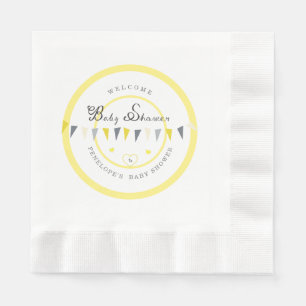 Schattige Sunny Elegance Bunting Baby shower Servet