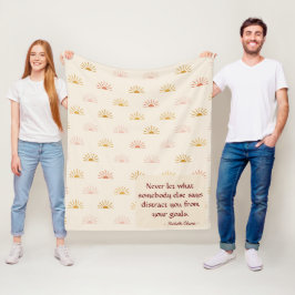Schattige Sunrise-ontwerp met Inspirerend boodscha Fleece Deken
