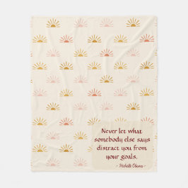 Schattige Sunrise-ontwerp met Inspirerend boodscha Fleece Deken