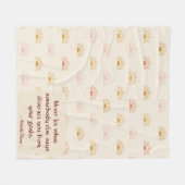 Schattige Sunrise-ontwerp met Inspirerend boodscha Fleece Deken (Voorkant (Horizontaal))